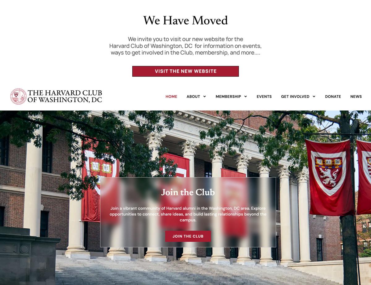Visit the new Harvard Club of Washington, DC Website